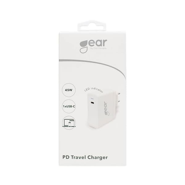 Gear Lader 220V 1xUSB-C-PD 45W Hvid