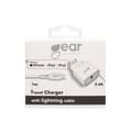 Miniatyrbillede 10 af 10: Gear Lader 220V 1xUSB 2,4A Hvid Lightning Kabel 1m MFI C89