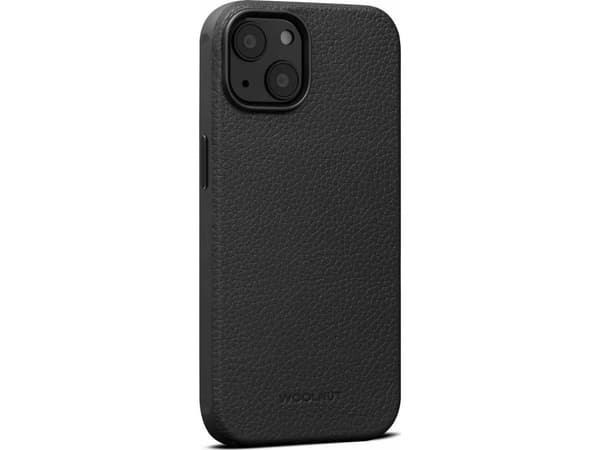 Nahkakotelo iPhone 14:lle, villa, musta