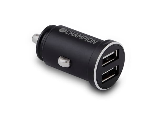 Billaddare 24W 2-Port Mini Svart