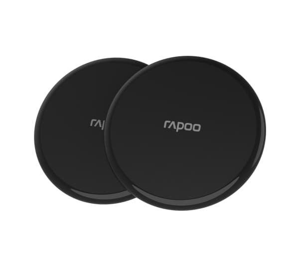 Rapoo trådløs QI-lader XC105, sett med 2, svart (00217722) Sort