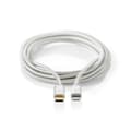 Pikkukuva 3 / 9: Nedis Lightning Kaapeli | USB 2.0 | USB-C™ Uros | Apple Lightning 8-Pin | 480 Mbps | Kullattu | 2.00 m | Pyöreä | Nailon / Punottu | Alumiini | Laatik