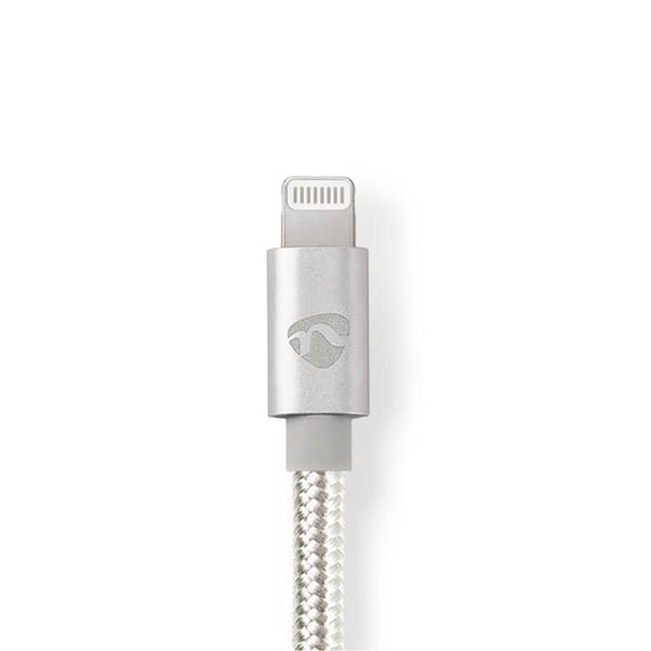 Nedis Lightning Kaapeli | USB 2.0 | USB-C™ Uros | Apple Lightning 8-Pin | 480 Mbps | Kullattu | 2.00 m | Pyöreä | Nailon / Punottu | Alumiini | Laatik