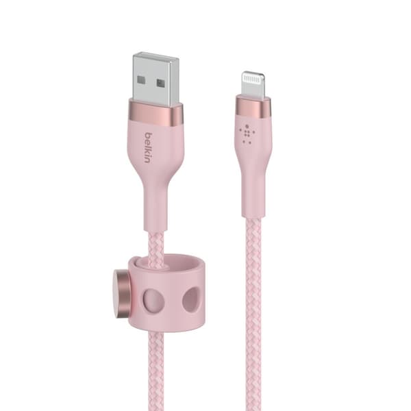 Belkin BOOST CHARGE USB-A to LTG_Braided Silicon 3m Pink