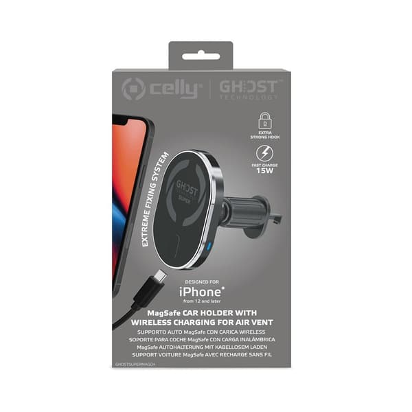Celly Bilhållare MagSafe Car Holder With Wireless Charging Air Vent
