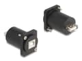Miniatyrbilde 2 av 3: Delock - USB-adapter - USB (hunn) D-Type til USB-type B (hunn) D-Type - svart