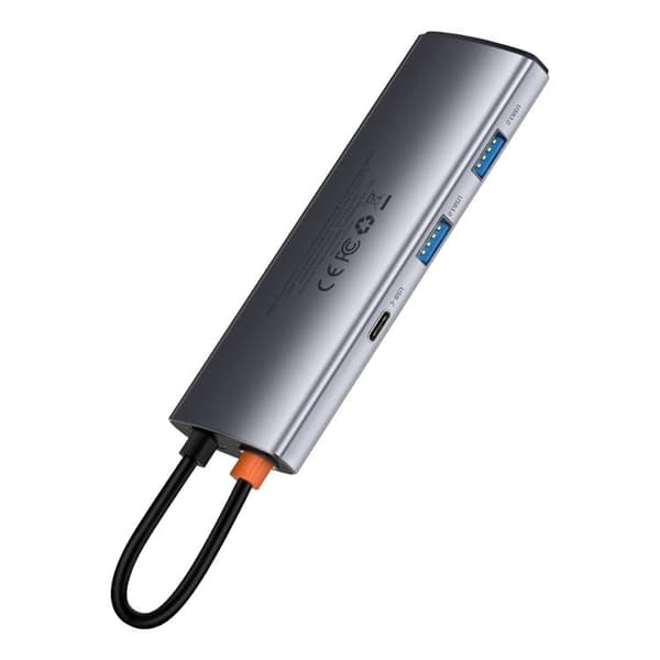 Baseus Hub 7in1 Metal Gleam - Grå
