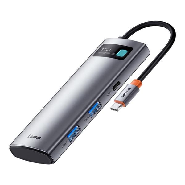 Baseus Hub 7in1 Metal Gleam - Grå