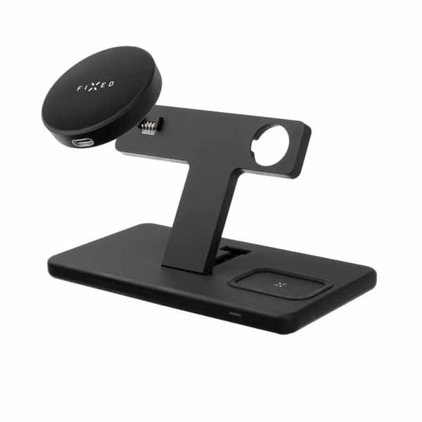 Fixed Trådløs lader MagPowerstation 3in1 Stand MagSafe Svart