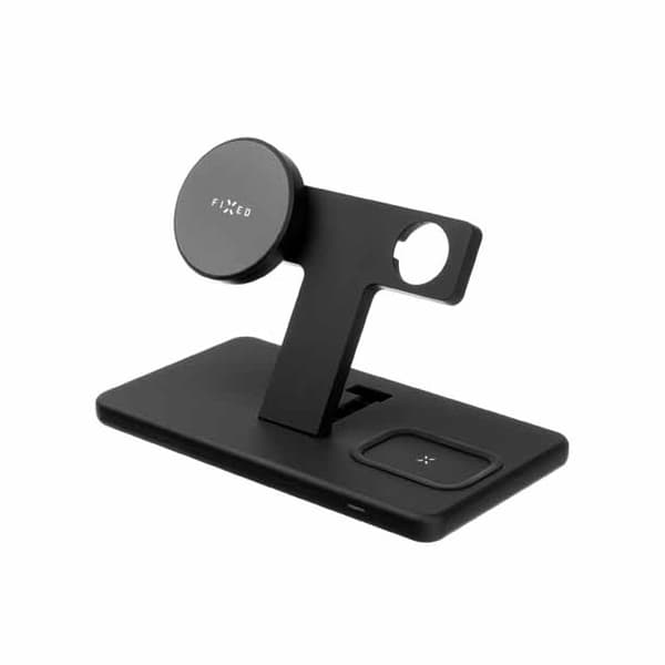 Fixed Trådløs lader MagPowerstation 3in1 Stand MagSafe Svart