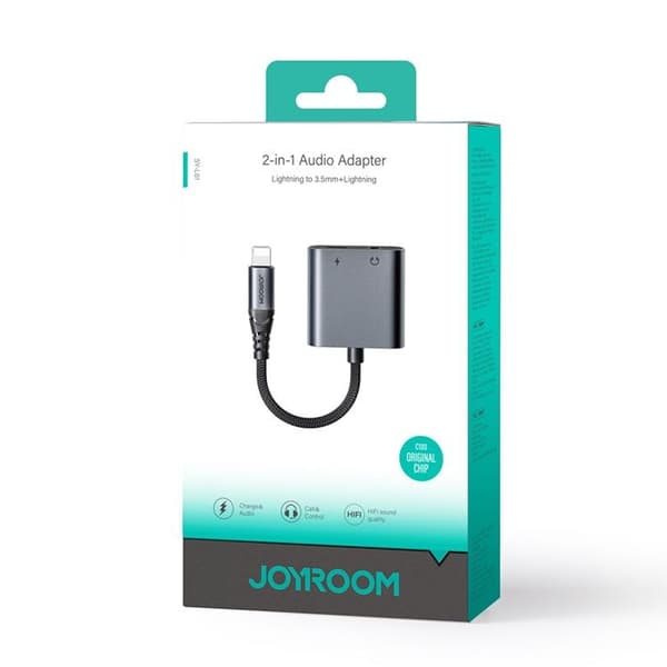 Joyroom 2in1 Lightning/Lightning/3.5 mm Mini Jack DAC Adapter