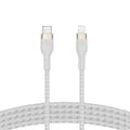 Miniatyrbilde 3 av 3: Belkin BOOST CHARGE USB-C til LTG Flettet silikon, 2 m, hvit