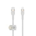 Miniatyrbilde 2 av 3: Belkin BOOST CHARGE USB-C til LTG Flettet silikon, 2 m, hvit