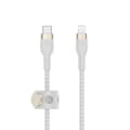 Miniatyrbilde 1 av 3: Belkin BOOST CHARGE USB-C til LTG Flettet silikon, 2 m, hvit