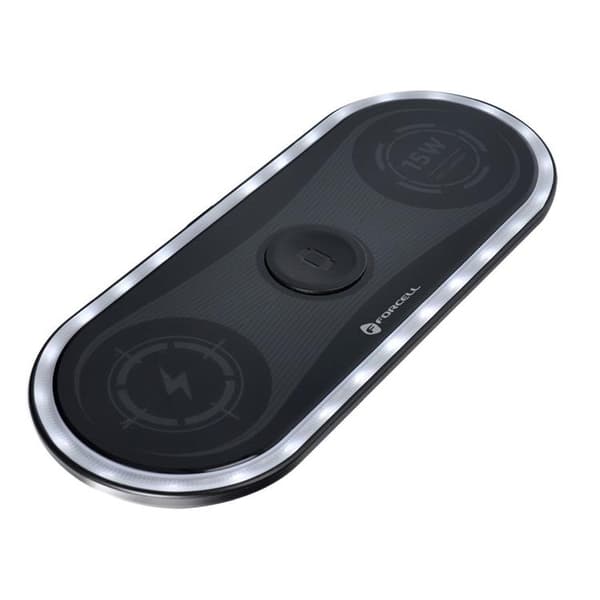 Forcell 3-in-1 Trådlös Laddare Induktionsladdare F-Energy 15W - Svart