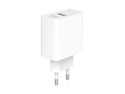 PowerDelivery USB-A USB-C 20W laddare Vit