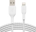 Miniatyrbilde 1 av 2: Belkin BOOST CHARGE™ Lightning - USB-A-kabel flettet, 0,15 m, hvit