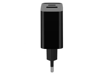 Gembird - Strømadapter - 20 watt - 3.4 A - QC 3.0, PD - 2 utgangskontakter (USB, 24 pin USB-C) - svart
