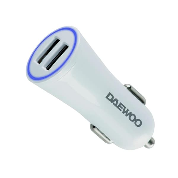 Daewoo Double USB Car Charger White One Size