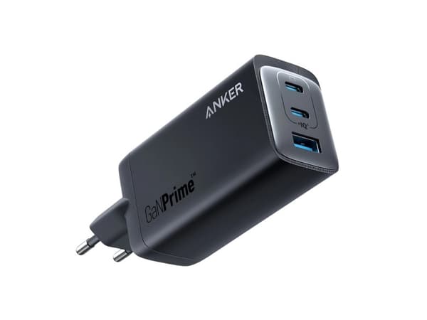 Anker 737 - Strömadapter - 120 Watt - 5 A - Anker PowerIQ 4.0 - 3 utdatakontakter (2 x USB-C, USB typ A) - svart