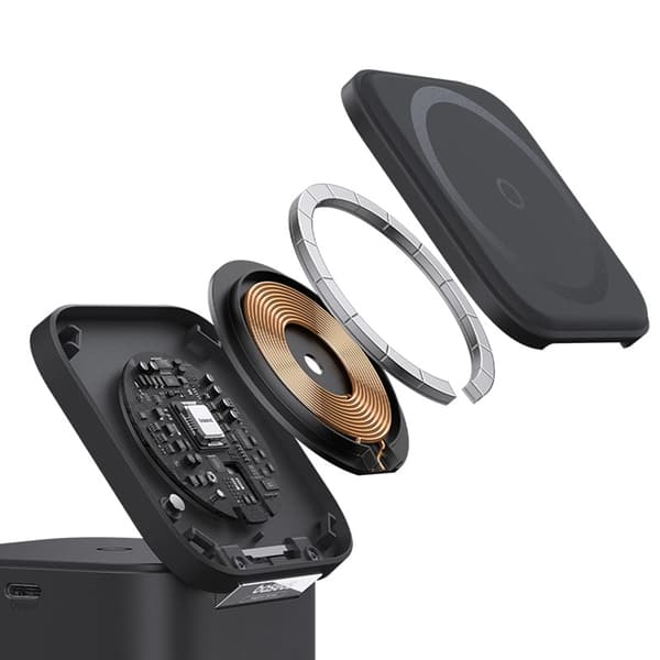 Baseus 2-in-1 Trådlös Laddare Magsafe USB-C - Svart