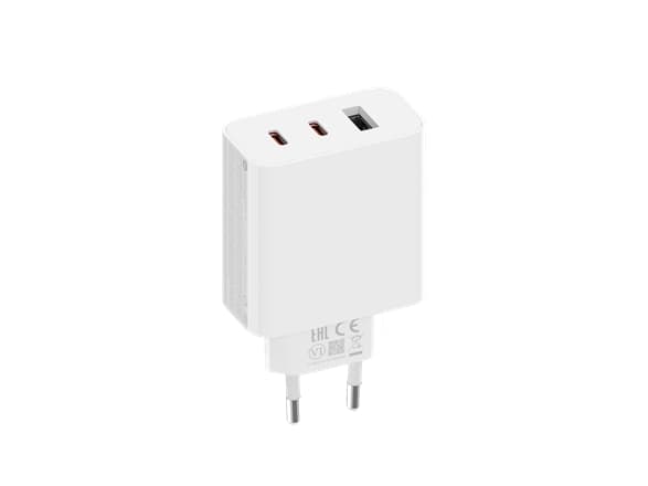 Xiaomi 2C1A - Strömadapter - 67 Watt - 3.25 A (2 x USB-C, USB) - på kabel: USB-C