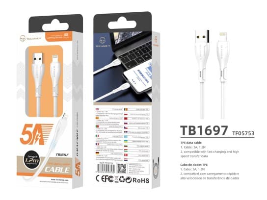 Snabbladdare Kabel Lightning 1.2M