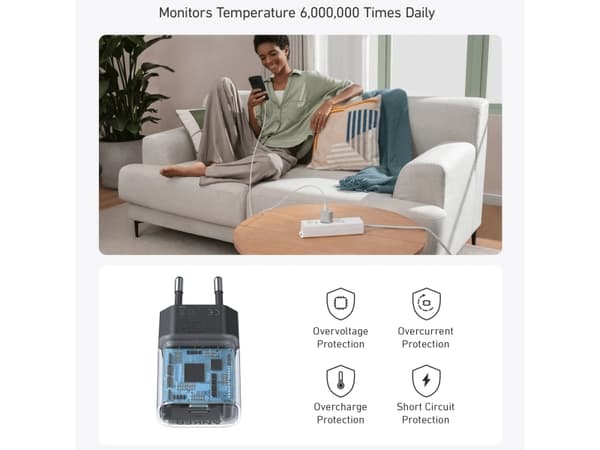 Anker Nano - Strømadapter - 30 watt - 3 A - IQ 3.0 (24 pin USB-C) - steinsvart
