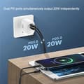 Miniatyrbild 4 av 5: SiGN Dual USB-C PD Väggladdare 40W - Vit
