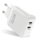 Miniatyrbild 1 av 5: SiGN Dual USB-C PD Väggladdare 40W - Vit