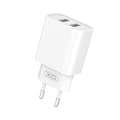 Miniatyrbillede 1 af 3: iPhone, Samsung Snabbladdning 2xUSB Väggladdare XO CE02C - Vit
