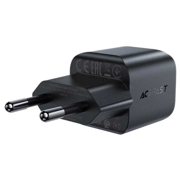 Acefast Väggladdare USB-C 20W GaN - Svart