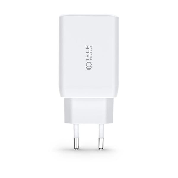 Tech-Protect 3-Port Väggladdare 30W - Vit