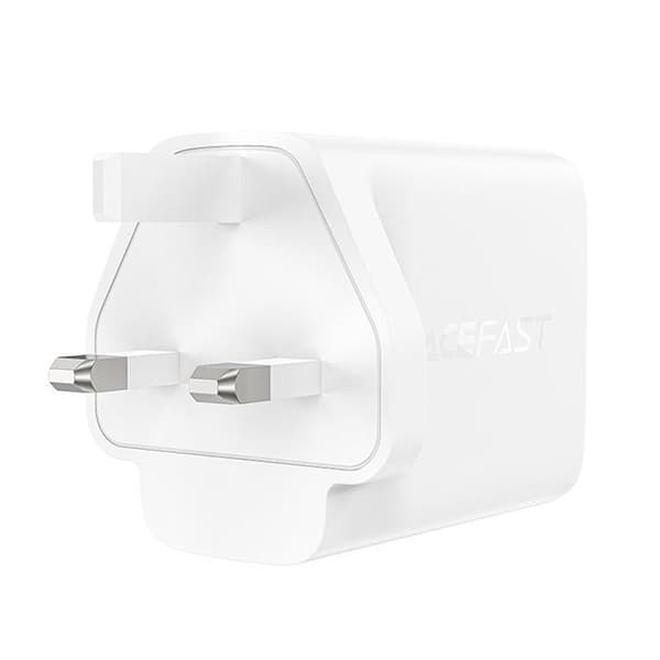 Acefast UK Väggladdare 65W 1xUSB Till 2xUSB-C - Vit
