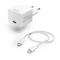 Miniatyrbild 1 av 2: Hama Snabb Väggladdare USB-C 220V USB-C/Lightning Kabel 1m