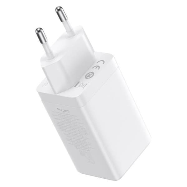 Baseus Väggladdare 65W USB/2xUSB-C USB-C Kabel 100W - Vit