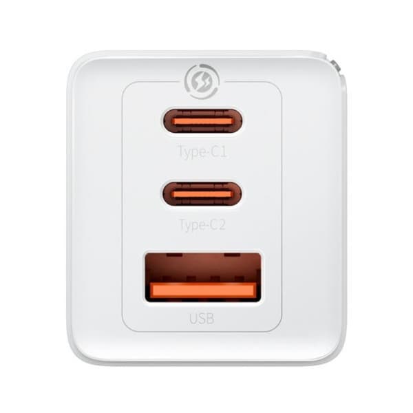 Baseus Väggladdare 65W USB/2xUSB-C USB-C Kabel 100W - Vit