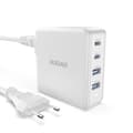Miniatyrbild 1 av 6: Dudao GaN Väggladdare 2 x USB Till 2x USB-C 100W - Vit