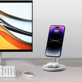 Miniatyrbild 6 av 6: Tech-Protect 2-in-1 Trådlös Laddare Magsafe Magnetic 15W - Vit
