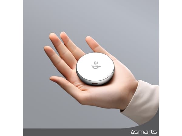 4smarts Qi2, inomhus, USB, 5 V, Trådlös laddning, 0,2 m, Silver