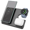 Miniatyrbild 1 av 5: HOCO 3-in-1 Trådlös laddare Samsung - Galaxy Watch - Hörlurar - Svart