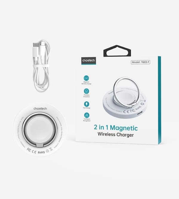 Choetech Magsafe Trådlös Laddare Induction - Vit