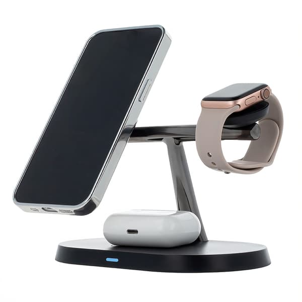 Maxlife 3-in-1 Trådlös Laddare Magsafe iPhone, Apple Watch, AirPods - Svart