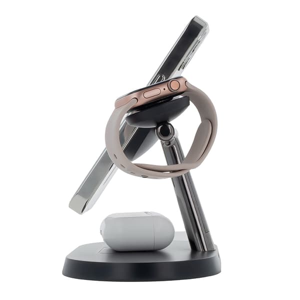 Maxlife 3-in-1 Trådlös Laddare Magsafe iPhone, Apple Watch, AirPods - Svart