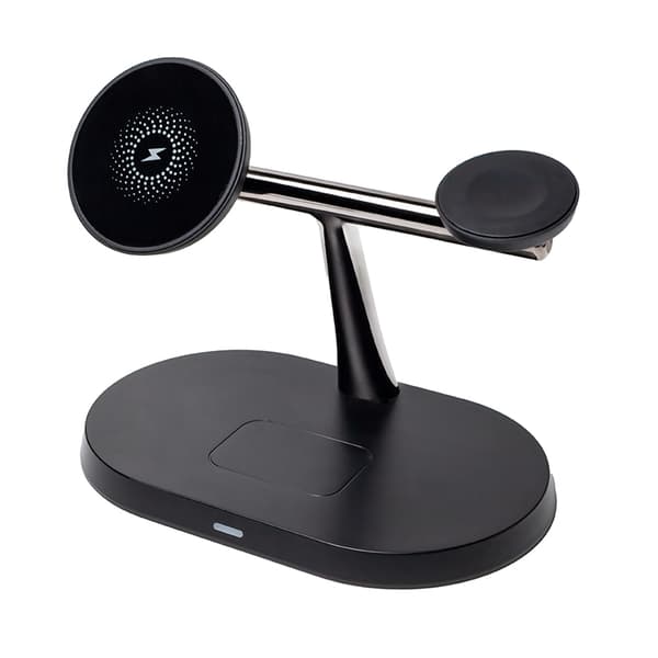 Maxlife 3-in-1 Trådlös Laddare Magsafe iPhone, Apple Watch, AirPods - Svart