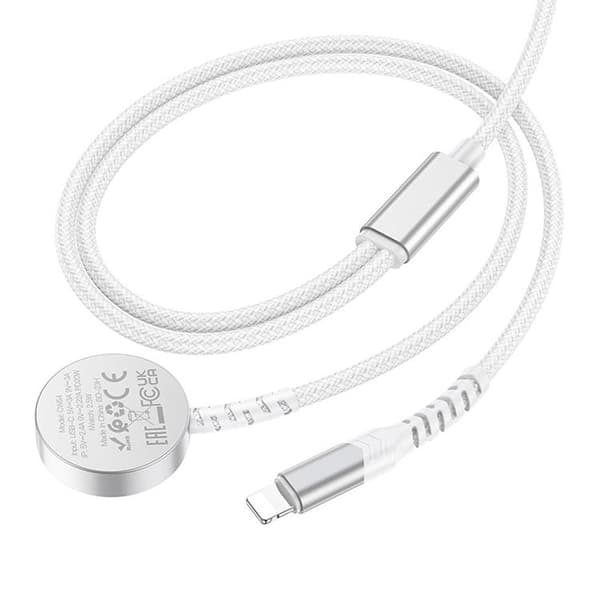Hoco 2-in-1 Trådlös laddare Apple Watch - Vit