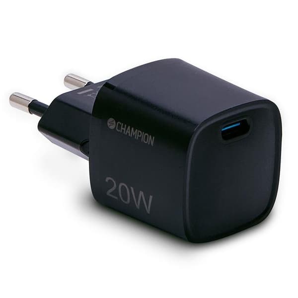 Champion Väggladdare USB-C 20W - Svart