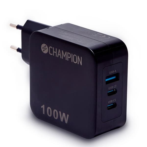 Champion Lader 100W PD / QC Svart