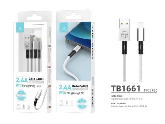 2-Pack iPhone Snabbladdare USB Kabel 1,2 meter 2,4A Lightning