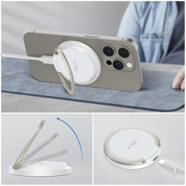 Tech-Protect Trådlös Laddare Magsafe QI15W-A33 - Vit